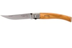 Opinel Pocket Knife No. 8 Slim Line, Stainless Steel, Olive Wood
