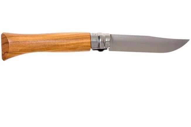 Opinel Pocket Knife No. 6 Luxury Range, Stainless Steel, Olive Wood - Image 2