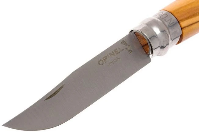 Opinel Pocket Knife No. 6 Luxury Range, Stainless Steel, Olive Wood - Image 3