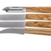 Opinel 002163 Les Essentiels Olive Wood Peeling Knife Set