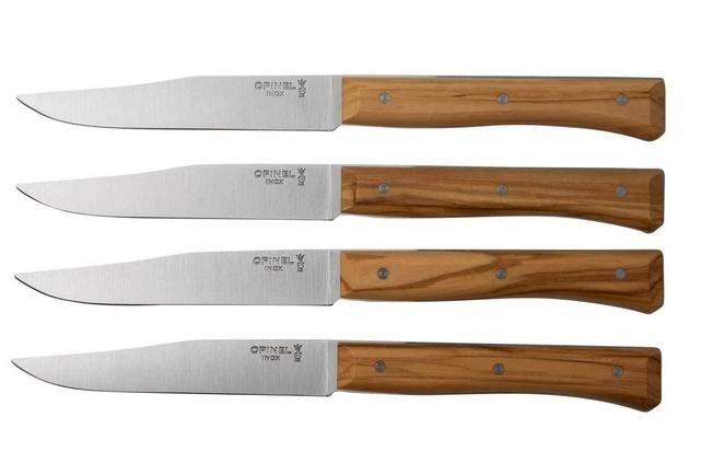 Opinel Facette Olive, 4-piece Table Knife Set
