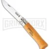 Opinel Knives No. 8 Wood Carbon Steel Traditional Folding Knife - Satin Plain