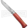 Opinel Knives No. 8 Laminated Red Birchwood Folding Knife - Stainless Steel