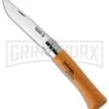 Opinel Knives No. 10 Beech Wood Folding Knife - Carbon Steel Plain