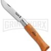 Opinel Knives No. 5 Beech Wood Folding Knife - Carbon Steel Plain