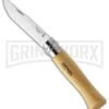 Opinel Knives No. 9 Beech Wood Folding Knife - Stainless Steel Steel Plain