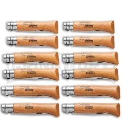 Opinel Knives No. 6, 7 & 8 Carbon Steel Folding Knife Set - 12 Piece