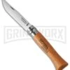 Opinel Knives No. 6 Wood Carbon Steel Folding Knife - Satin Plain