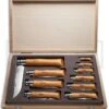 Opinel Carbon Steel Blade Folding Knife Set (Set Of 10) Beechwood