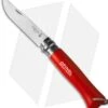 Opinel Knives No. 8 Folding Knife Red Beechwood + Sheath (3.25" Satin)