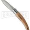Opinel Knives No. 8 Garden Beech Wood Folding Knife - Stainless Steel