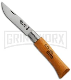 Opinel Knives No. 4 Beechwood Folding Knife - Carbon Steel