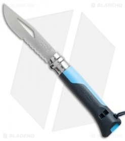 Opinel Knives No. 8 Outdoor Stainless Steel Knife Blue (3.25" Serr)