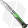 Opinel Knives No. 8 Outdoor Stainless Steel Knife Green (3.25" Satin Serr)