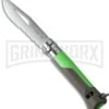 Opinel Knives No. 8 Outdoor Green Folding Knife - Stainless Steel Serr