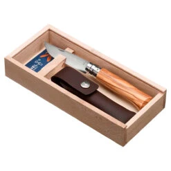 Opinel - No 08 Geschenkset Olive Mit Etui - Knife