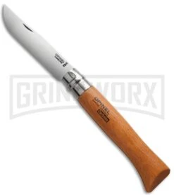 Opinel Knives No. 12 Beechwood Folding Knife - Carbon Steel