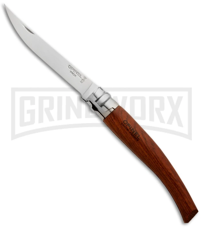 Opinel Knives Slim No. 10 Padouk Wood Folding Knife - Stainless Steel