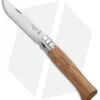 Opinel Knives No. 8 Stainless Steel Knife Oak (3.25" Satin) #8 SS