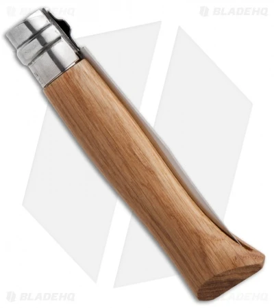 Opinel Knives No. 8 Stainless Steel Knife Olivewood (3.25" Satin) #8 SS - Image 2