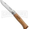 Opinel Knives No. 8 Olivewood Folding Knife - Stainless Steel