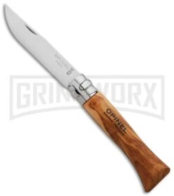 Opinel Knives No. 6 Olivewood Folding Knife - Stainless Steel