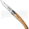 Opinel Knives Slim No. 8 Olive Wood Folding Knife - Stainless Steel