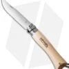 Opinel Knives No 7 Stainless Steel Knife Beech Wood + Leather Lanyard (3" Satin)