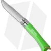Opinel No 7 Trekking Stainless Steel Knife Green + Leather (3.25" Satin)