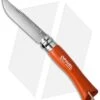 Opinel No 7 Trekking Stainless Steel Knife Tangerine + Leather (3.25" Satin)