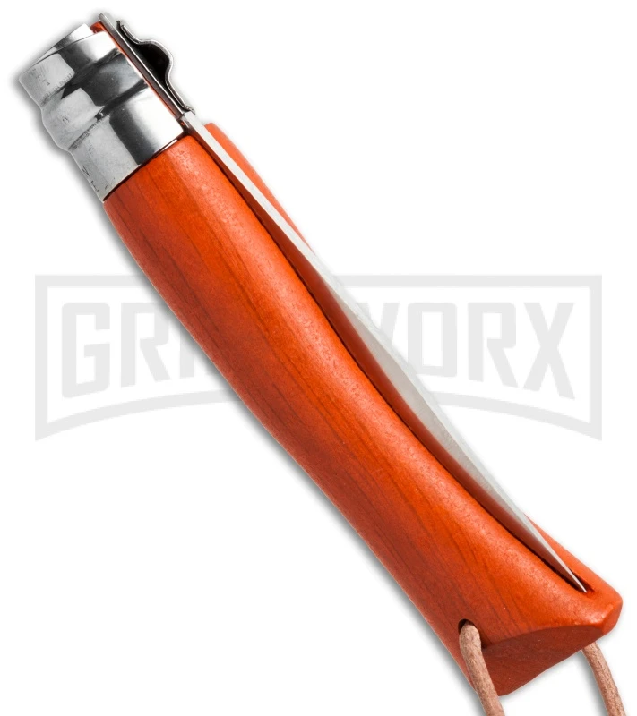 Opinel Knives Trekking No 7 Tangerine Folding Knife - Stainless Steel - Image 2