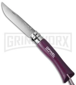 Opinel Knives Trekking No 7 Plum Folding Knife - Stainless Steel
