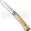 Opinel Knives Nature Stars No. 7 Beech Wood Folding Knife - Stainless Steel