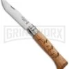 Opinel No. 8 Beech Wood Folding Knife Deer - Stainless Steel Plain