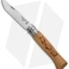 Opinel No. 8 Stainless Steel Folding Knife Oak (3.25" Satin) #8 SS Boar