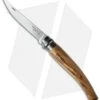 Opinel Knives No 10 Slim Stainless Steel Folding Knife Olive Wood (4" Satin) #10