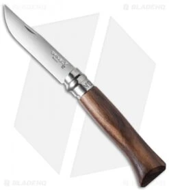 Opinel Knives No. 8 Stainless Steel Knife Walnut (3.25" Satin) #8 SS