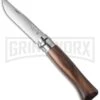 Opinel Knives No. 8 Walnut Traditional Folding Knife - Stainless Steel Plain