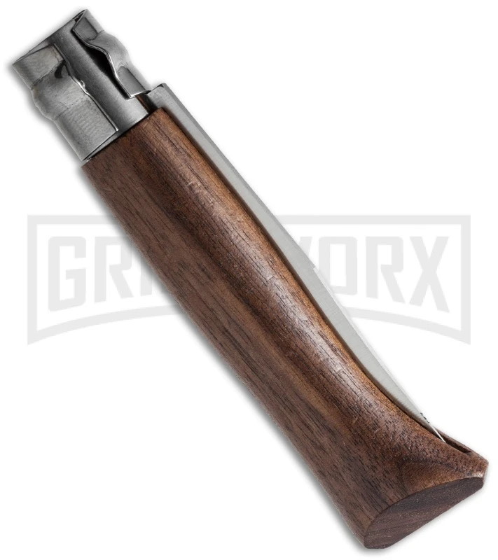 Opinel Knives No. 8 Walnut Traditional Folding Knife - Stainless Steel Plain - Image 2