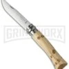 Opinel Knives Nature Footprints No. 7 Beech Wood Folding Knife - Stainless Steel