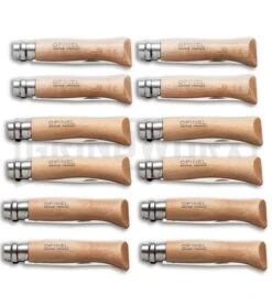 Opinel Knives No. 6, 7 & 8 Stainless Steel Folding Knife Set - 12 Piece