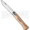 Opinel Knives No. 6 Wood Folding Knife - Stainless Steel Satin Plain
