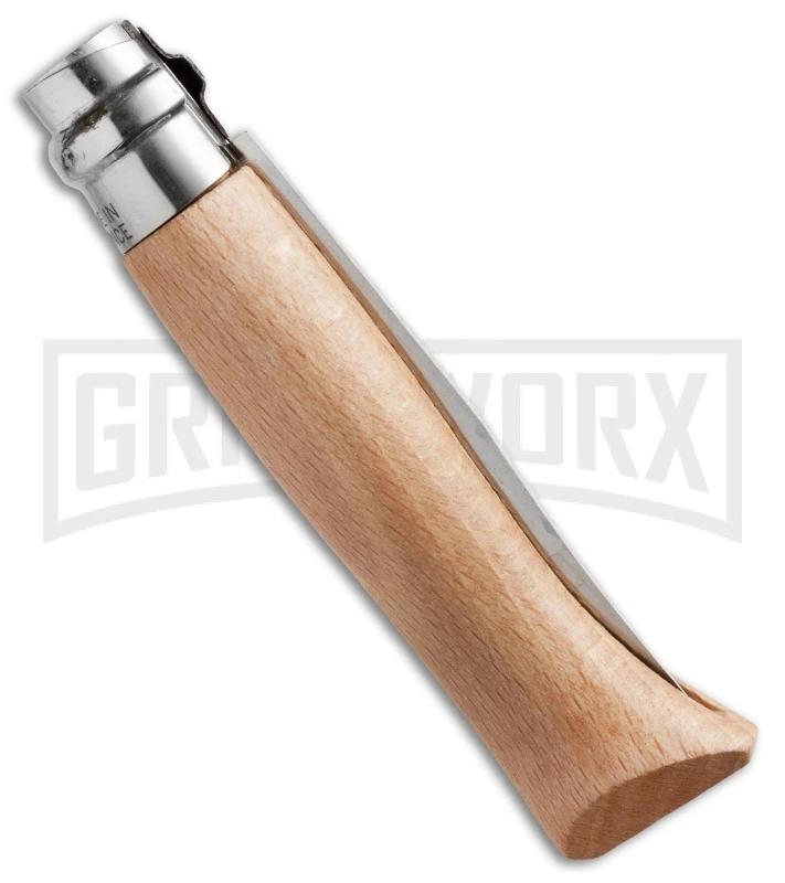 Opinel Knives No. 6 Beech Wood Folding Knife - Stainless Steel Plain - Image 2