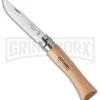 Opinel Knives No. 7 Wood Folding Knife - Stainless Steel Plain